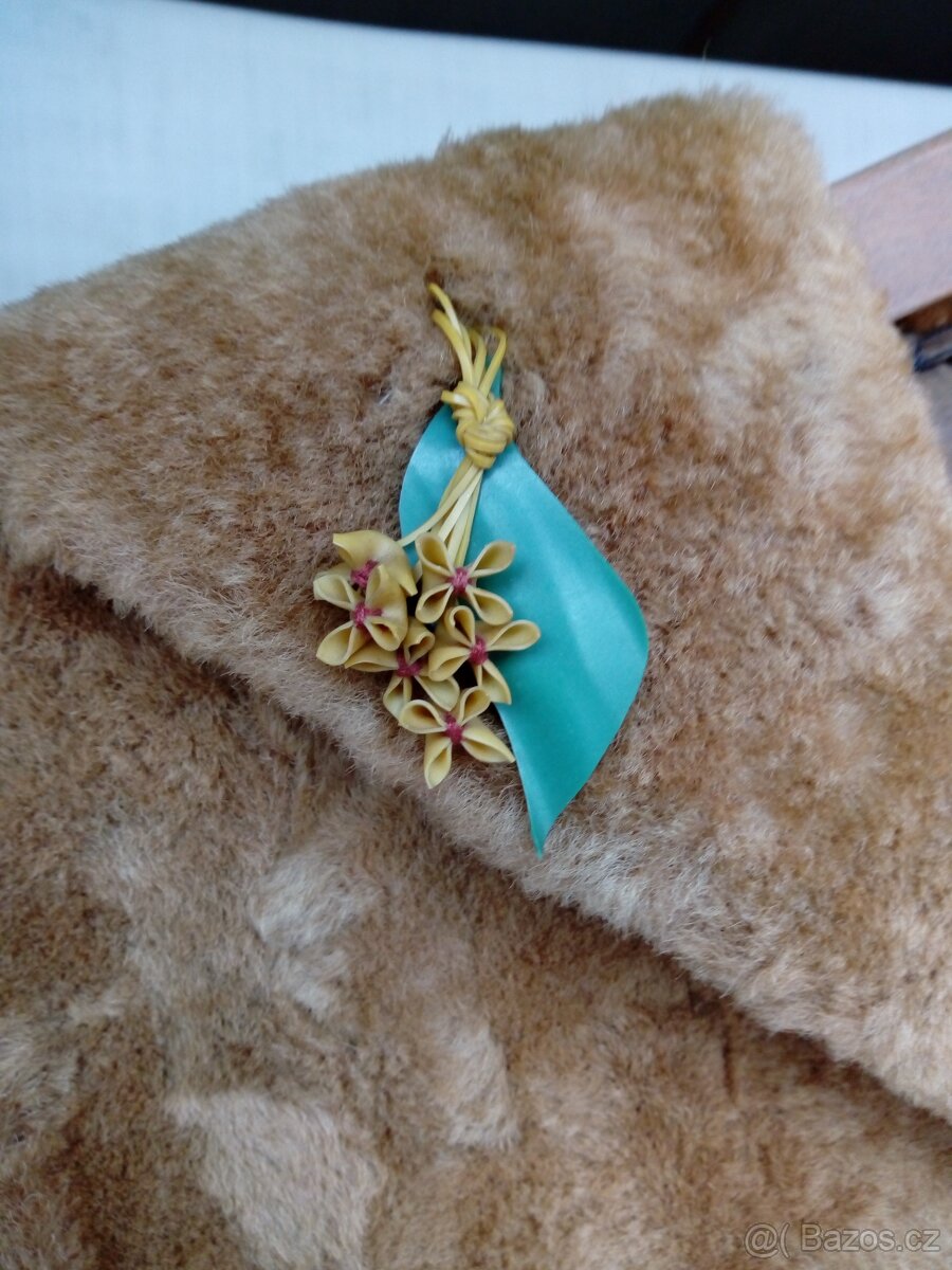 Retro dámský kožich + čepice - 2