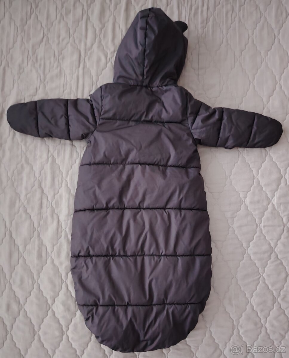 Zimní černý fusák vel.62 - 68 - 2