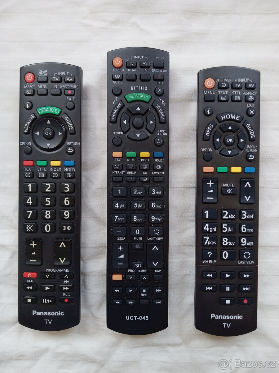 Dálkové ovládání Samsung a Panasonic. - 2