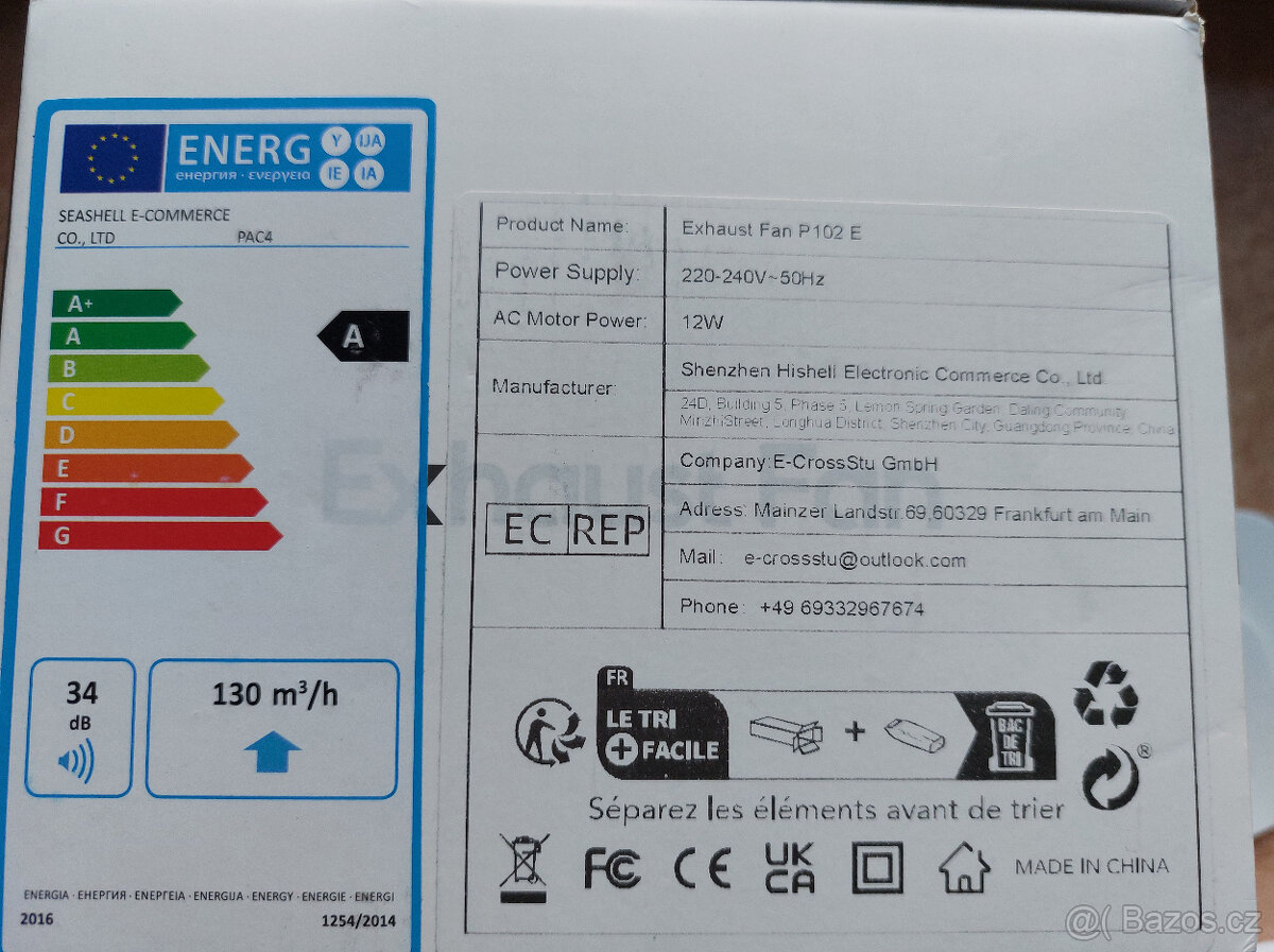 Ventilátor do koupelny NOVÝ - 2