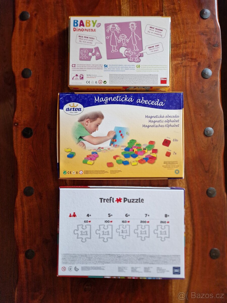 Set 3 ks puzzle + magnetická abeceda - 2