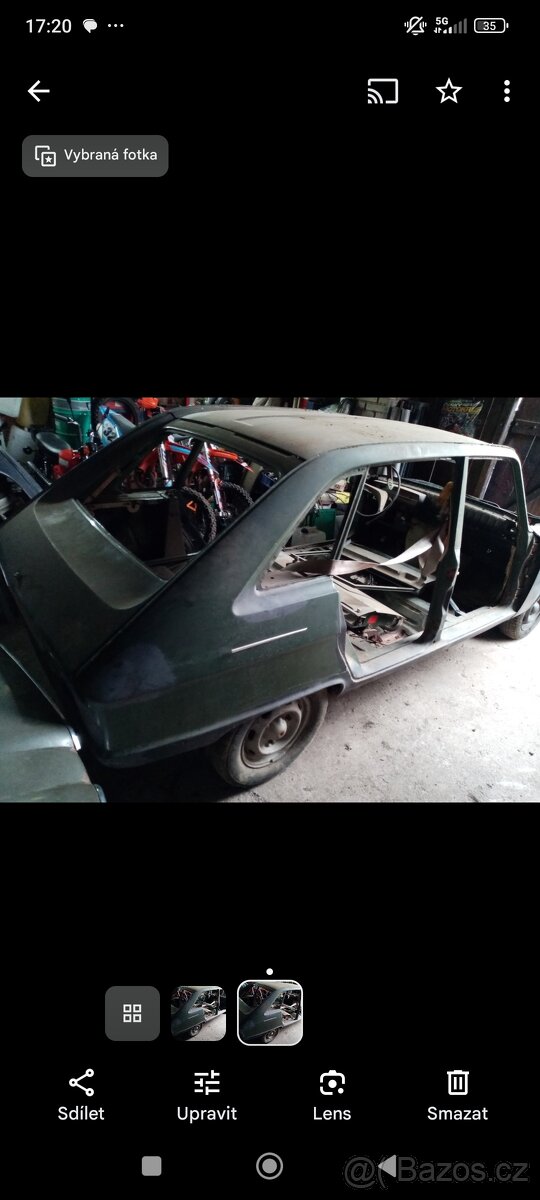 Zdravá karoserie Renault 16 sleva, spěchá - 2