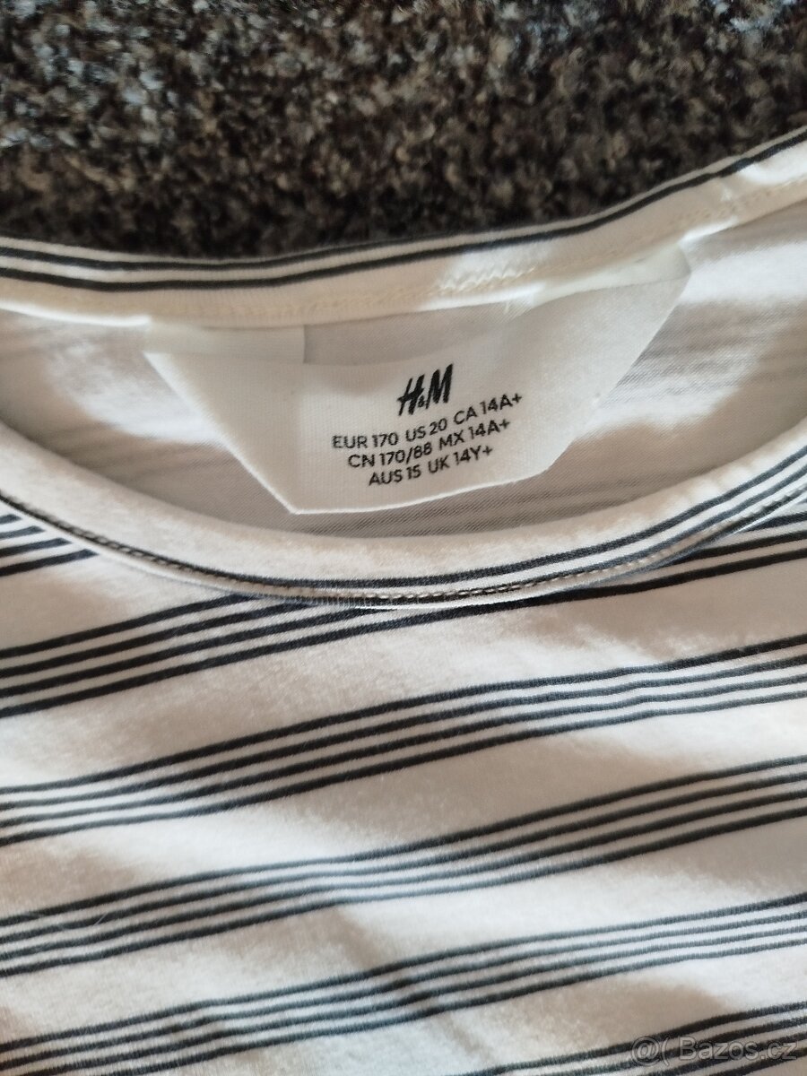 set 3ks divčích triček H&M vel.170 - 2