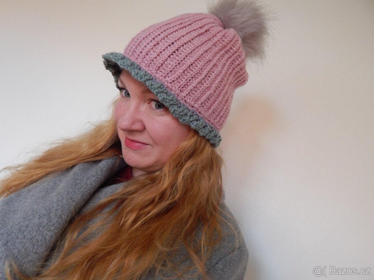 Dámská háčkovaná čepice č. 1 a 2+ 2 čepice PÁNSKÉ - 2
