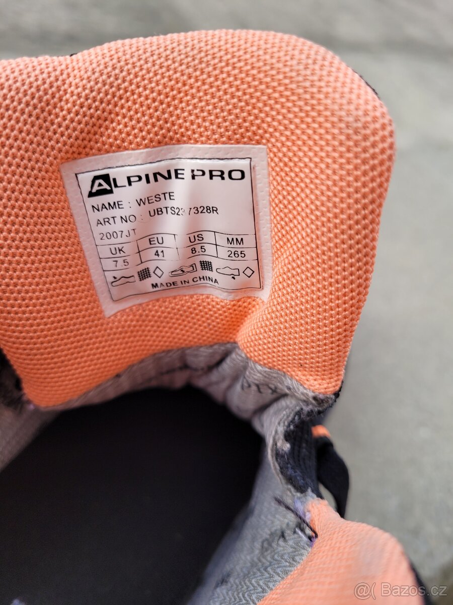 Trekové boty - pohorky - Alpine Pro: vel.41 - 2