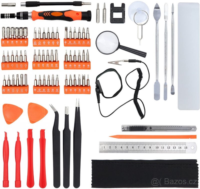 Sada šroubováků na opravu elektroniky ORANŽOVÁ - 2