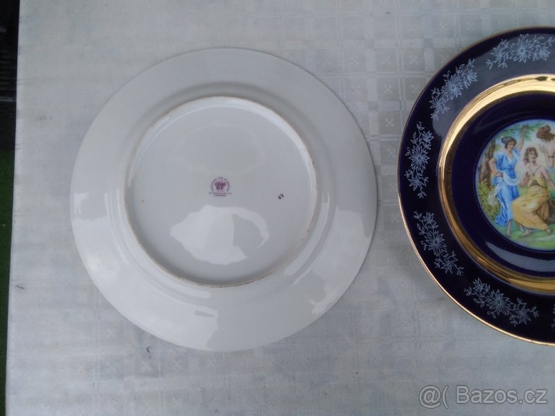 Porcelánový talíř misa Tři Grácie - 2