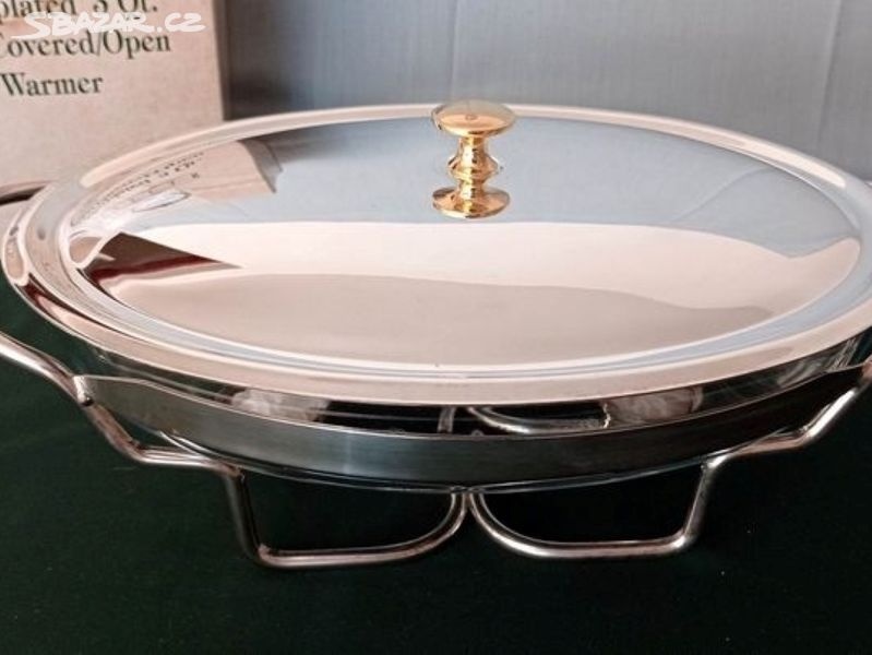 Zapékací oválná mísa s ohřívačem na 2 čajové svíčky - 2