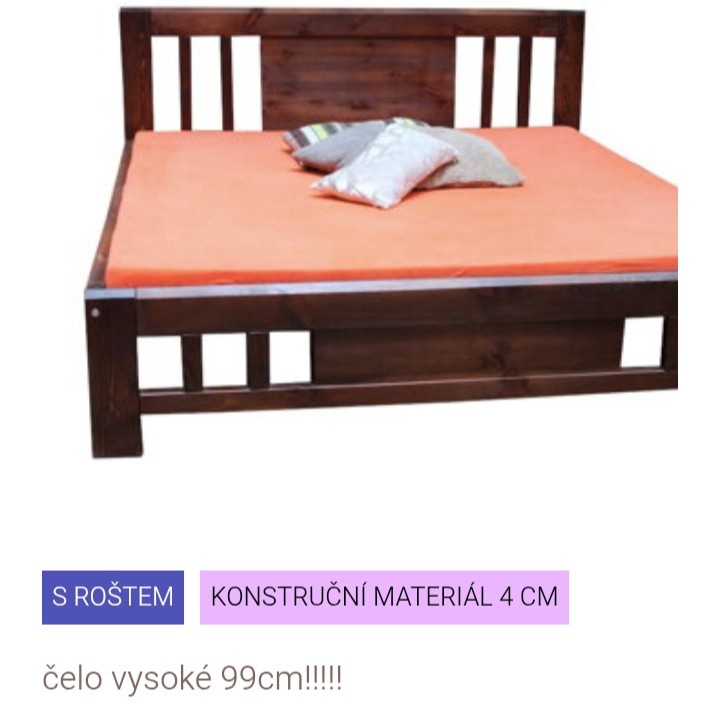 Postel masiv dřevo - 2