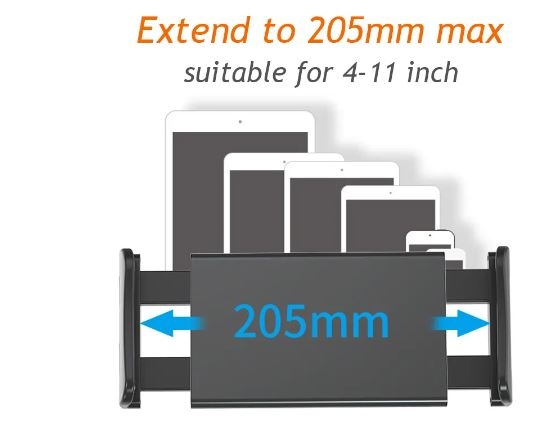 Držák telefonu smartphone tabletu do auta na opěrku hlavy - 2