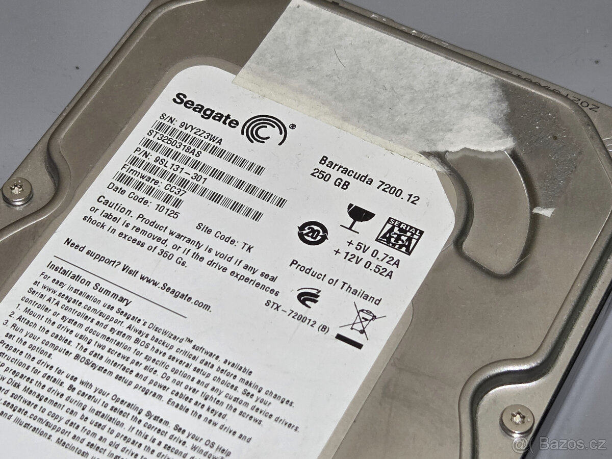 Pevný disk SeaGate 250GB - ST3250318AS - 2