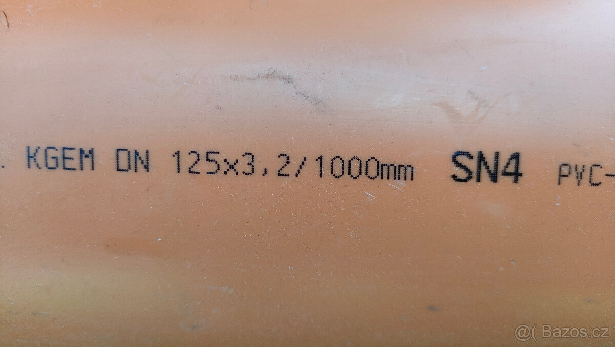 potrubí odpadní KG, 1m, 2xkoleno - 2