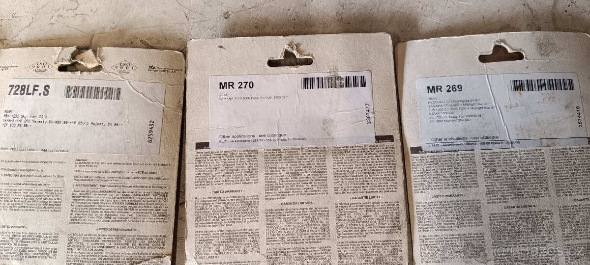 Brzdové destičky Yamaha - 2