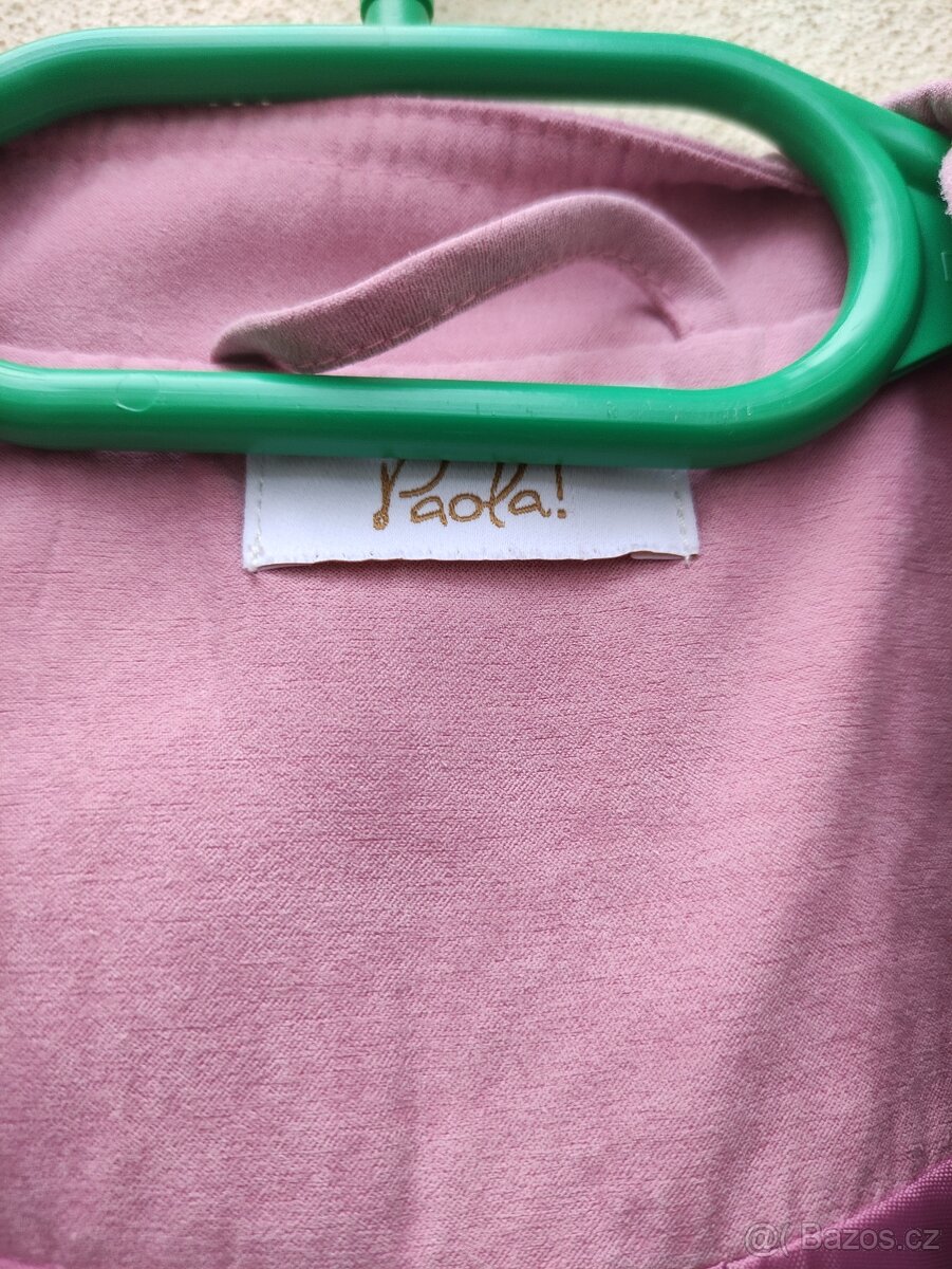 Semišový růžový kardigan - 2