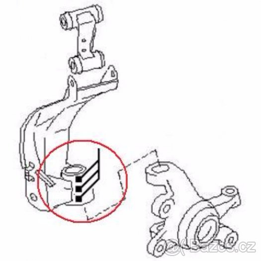 Opravná sada ramene ( těhlice ) Nissan Primera P10 P11 - 2