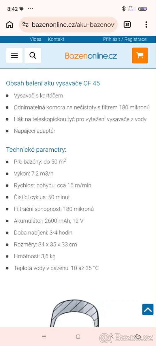 Vodní robotický vysavač - 2