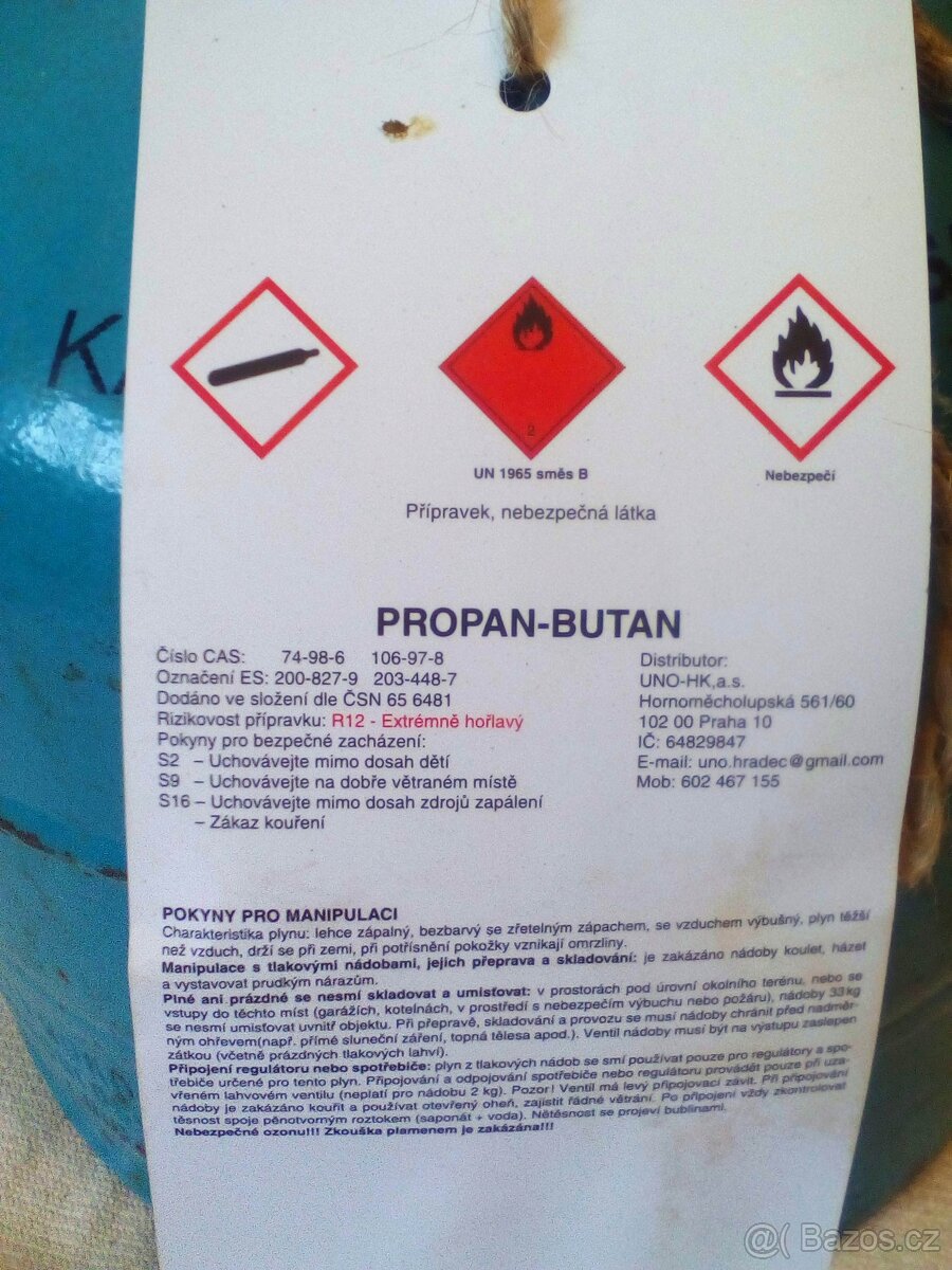 propan-butan bomba 2KG - plná - 2