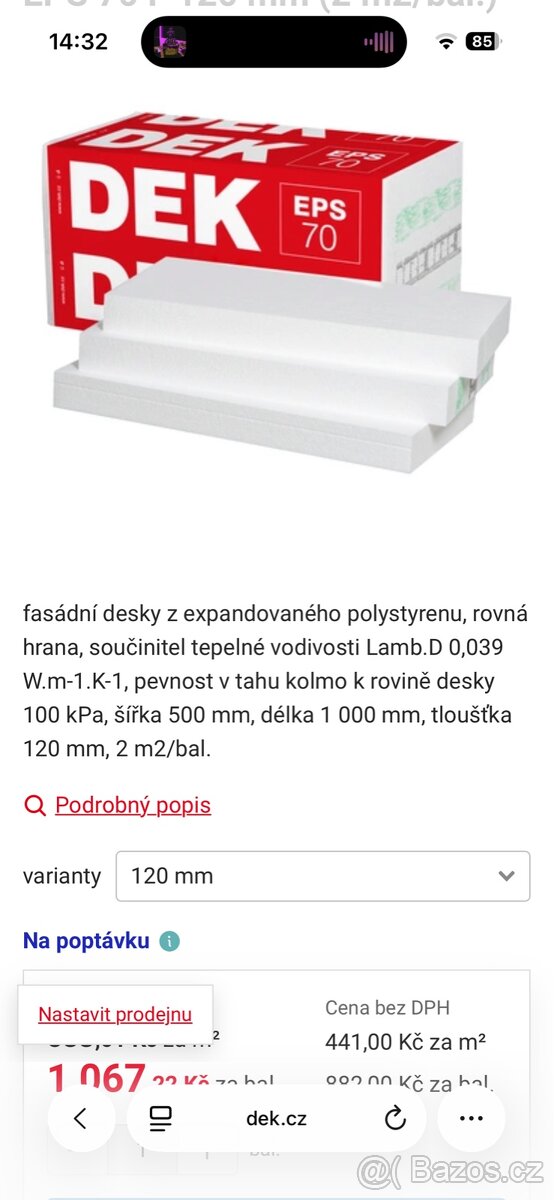 Fasadni polysteren 120mm - 2
