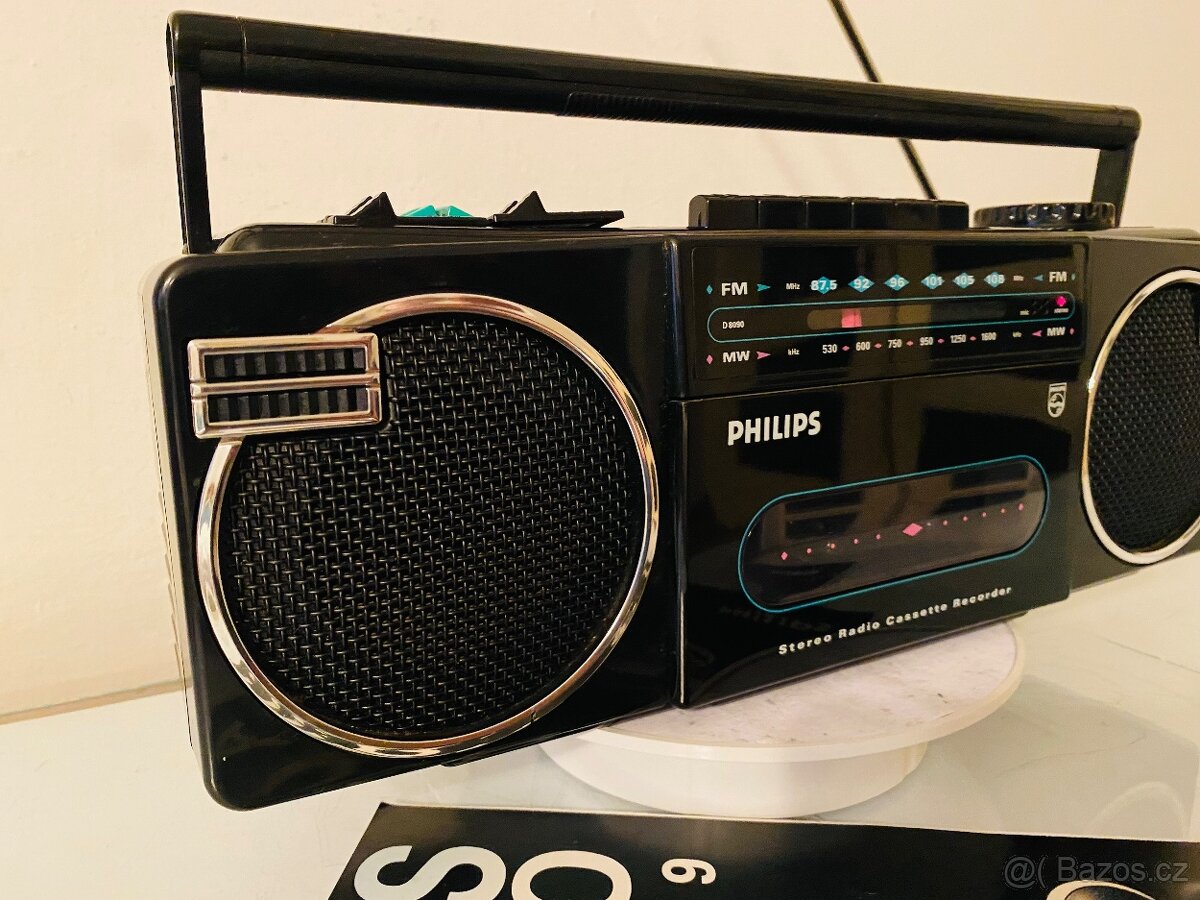 Radiomagnetofon Philips D 8090, rok 1988, REZERVACE - 2