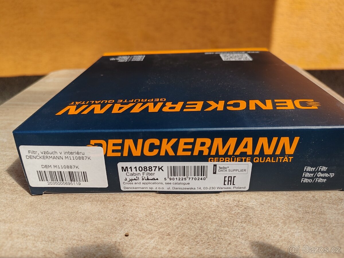 Filtr, vzduch v interiéru DENCKERMANN M110887K - 2