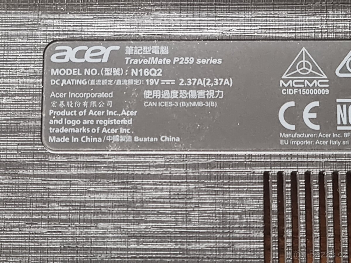 Notebook Acer Travelmate P259 - 2