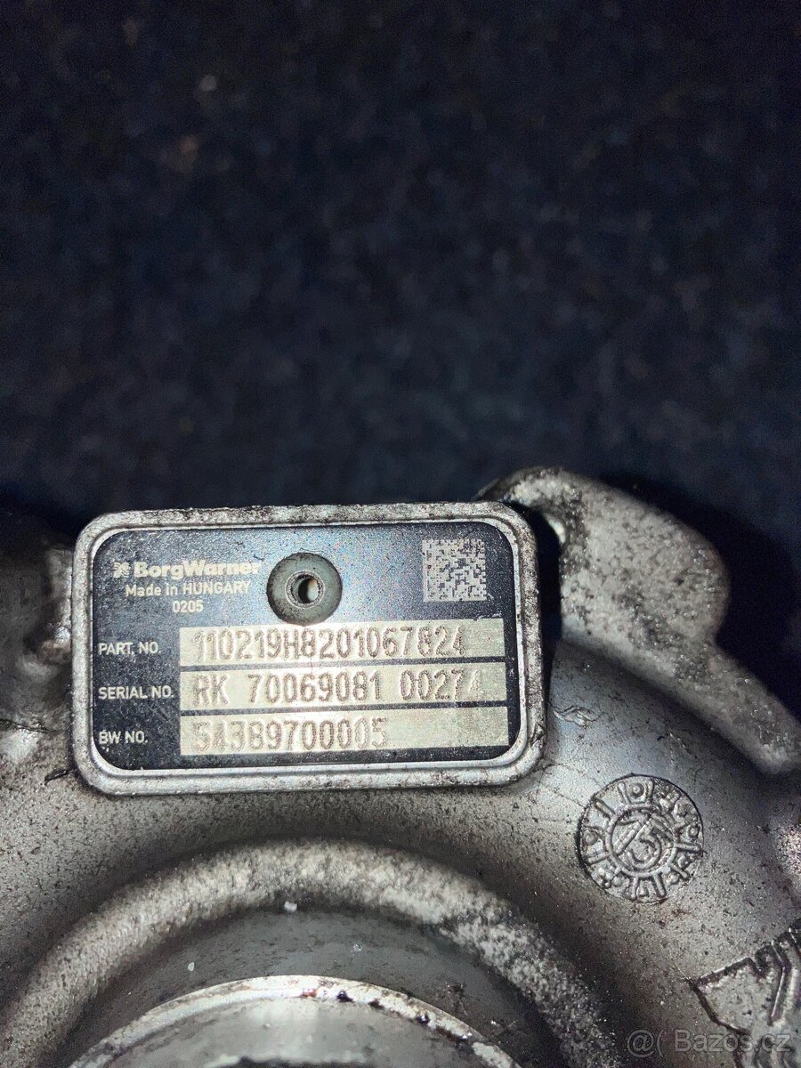 Turbodmychadlo 1.6 dci - 2
