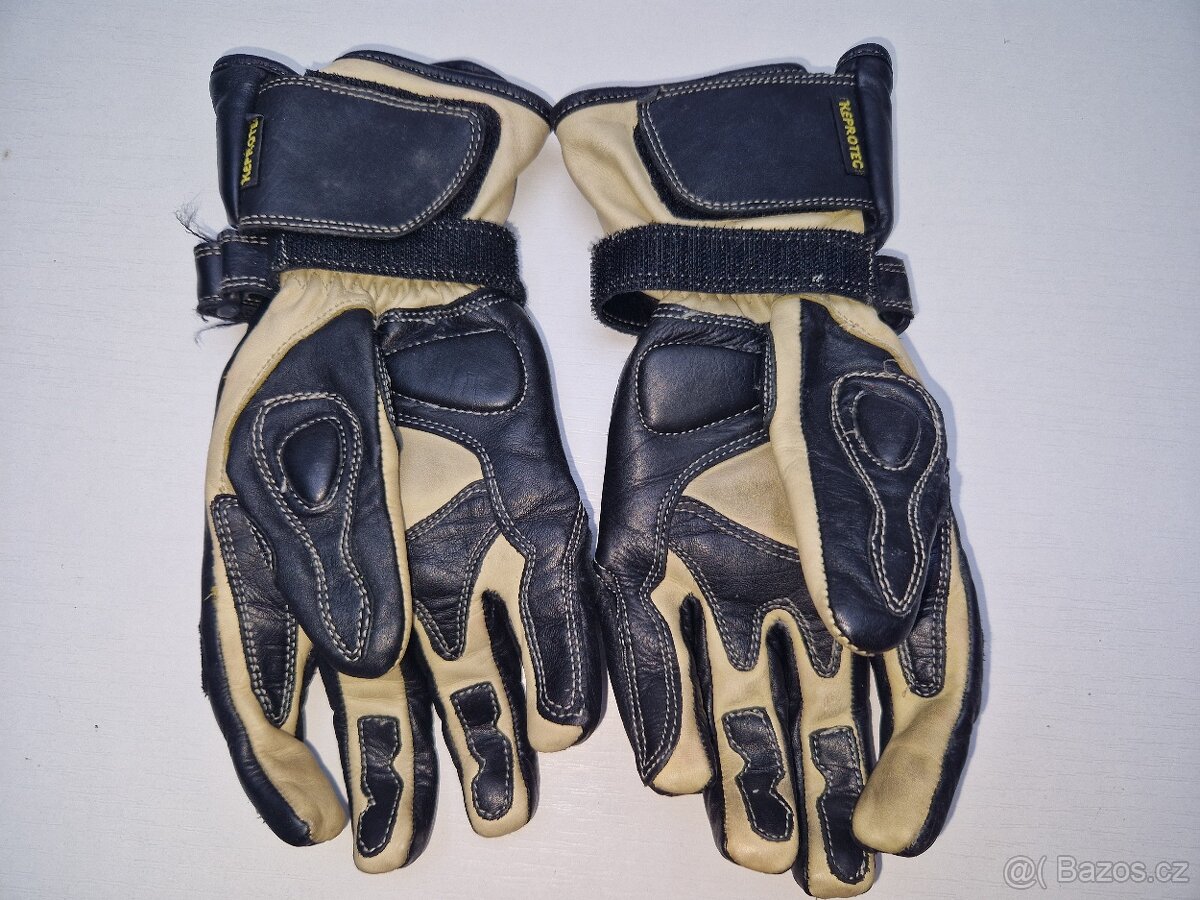 Kožené motorkářské rukavice dámské - 2