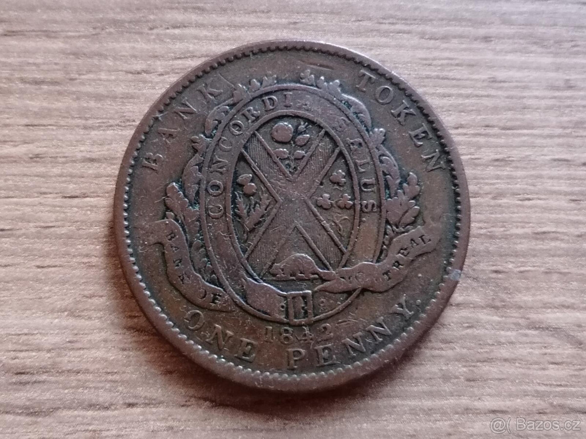 Penny 1842 a 1/2 Pen. 1844 kolonie Province of Canada Kanada - 2