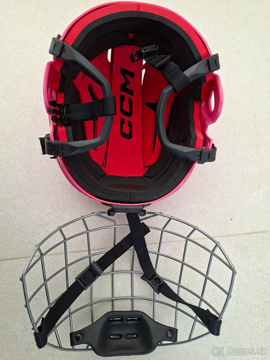 Dětská hokejová helma CCM HT70 YTH Pink - 2