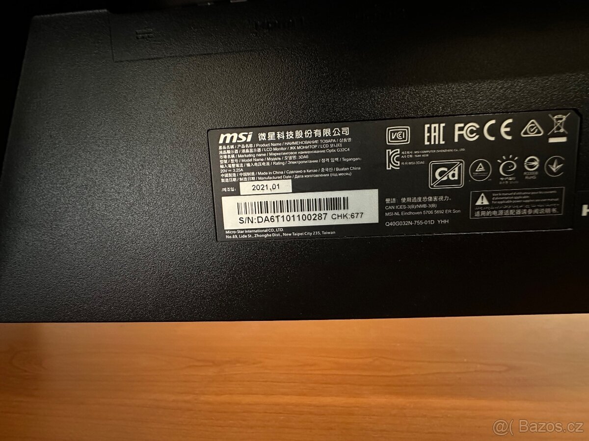 MSI Optix G32C4 31.5" | 165 Hz | Full HD | FreeSync | - 2