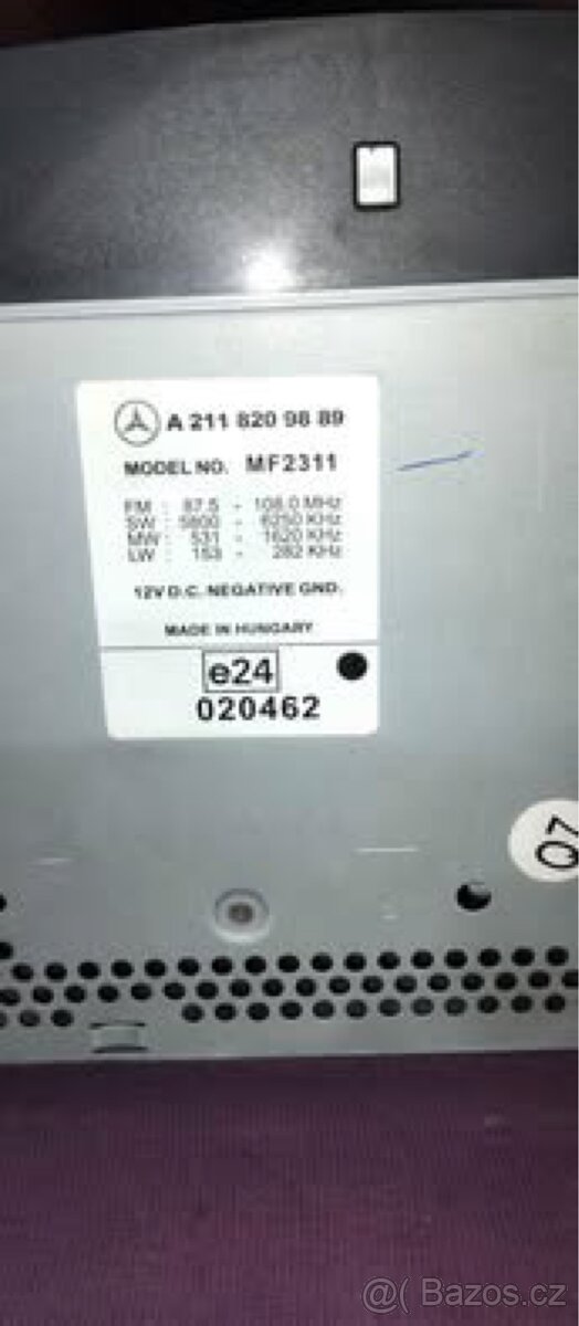 Radio do mercedesu w211 plně funkční - 2