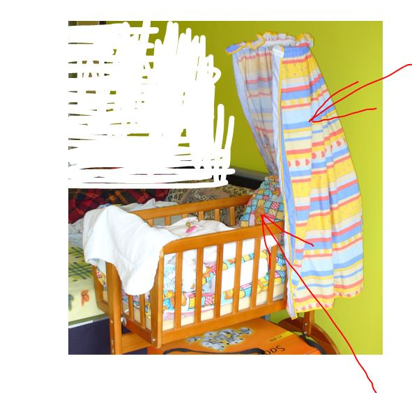 konstrukce+baldachýn+peřiny+povlečení do postýlky - 2