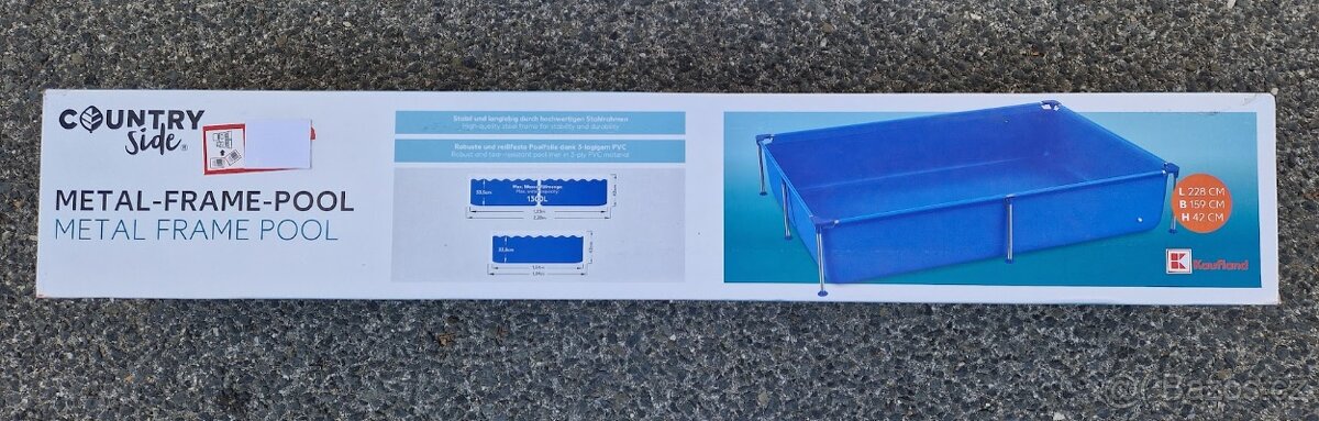 Dětský bazén s kovovým rámem Metal Frame Pool. NOVÝ. - 2