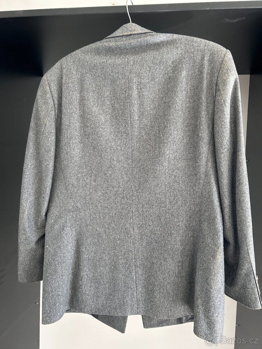 Pánský vlněný oblek - šedý, velikost 46 - 2