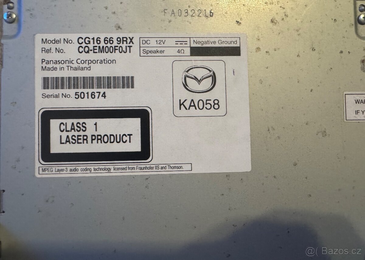 Mazda5 cw radio - 2