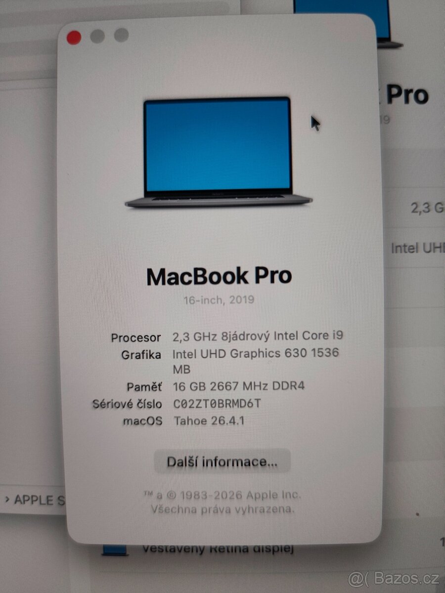 MacBook Pro 16” Zaruka na rok - 2