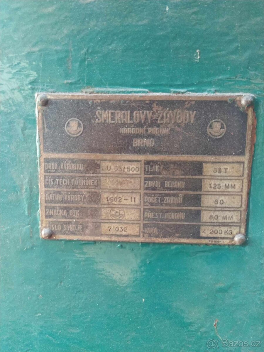 kovací lis LU63/500 - 2