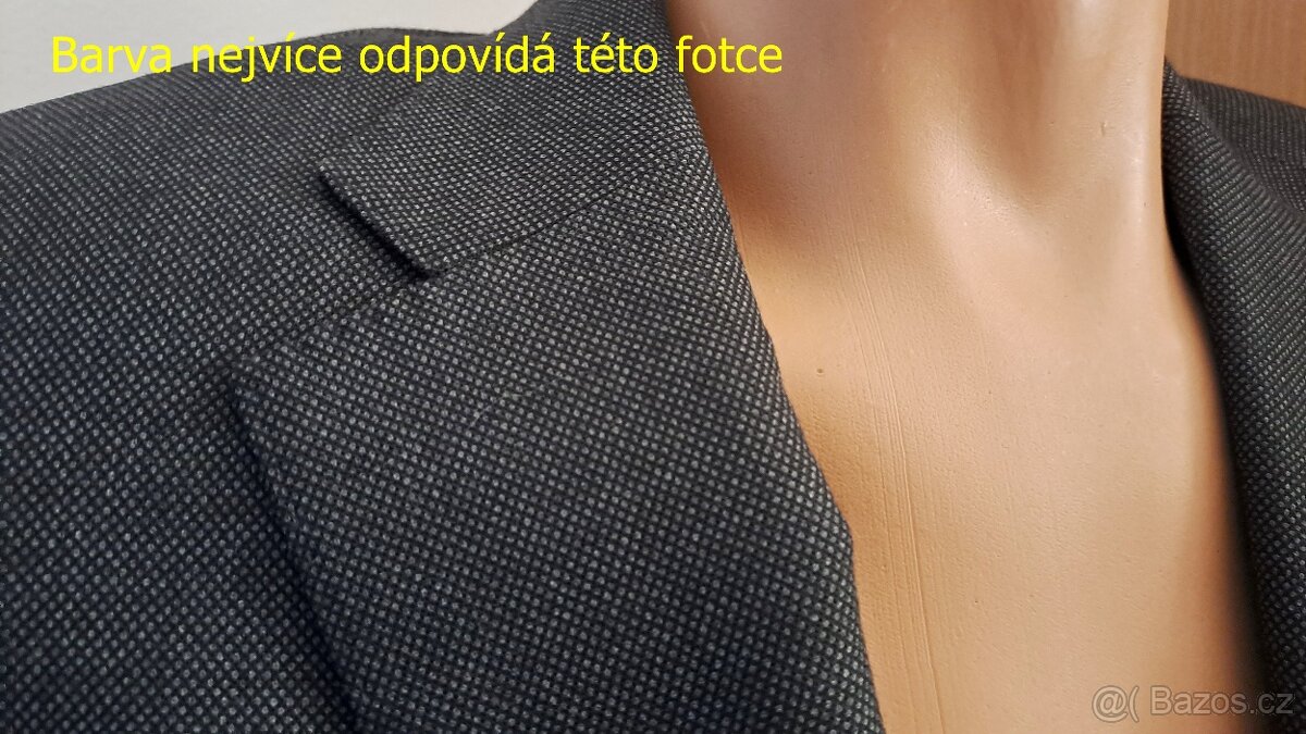 Pánské šedé sako Marks&Spencer/38-M/2x53cm - 2