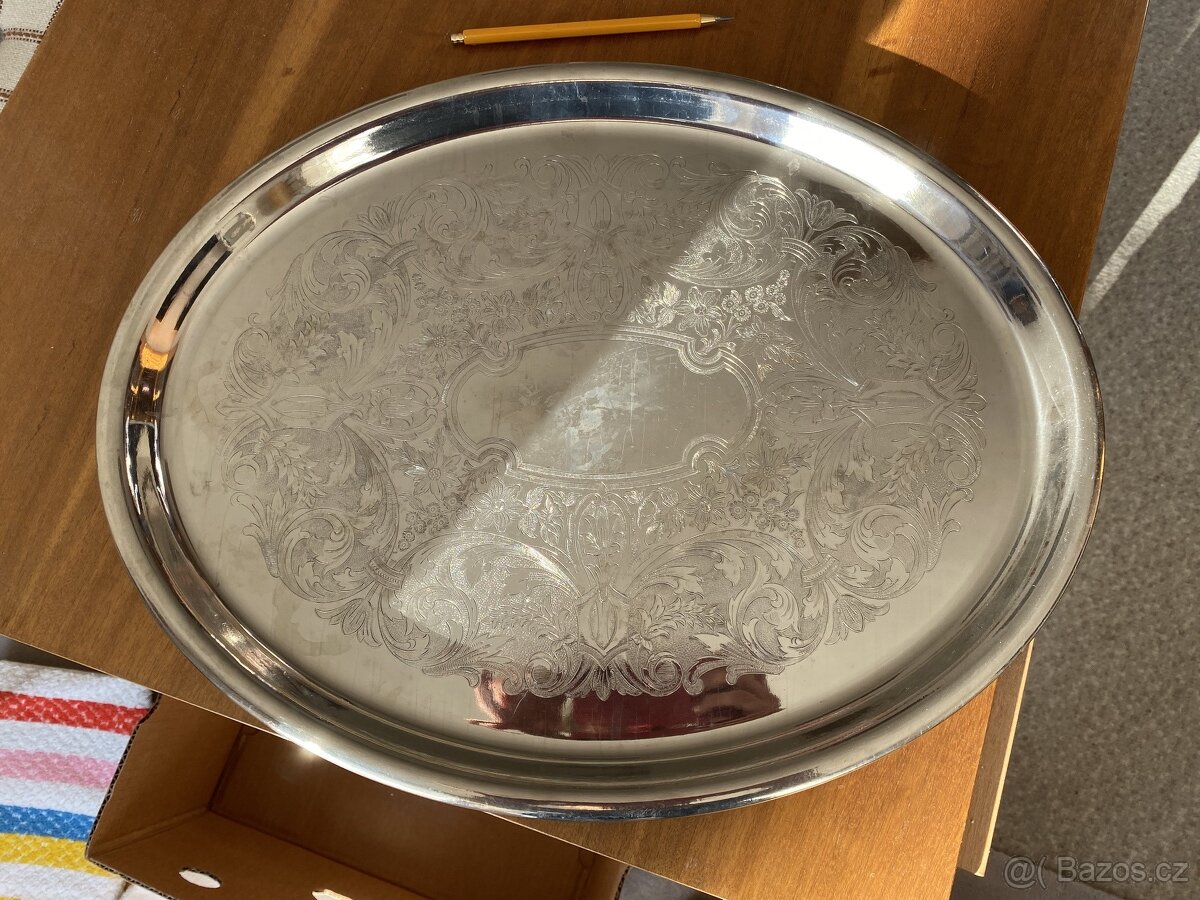 Ozdobný plechový podnos, 46 x 36 cm - 2