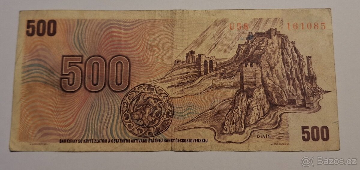 Bankovka 500 Kčs, 1973 - 2