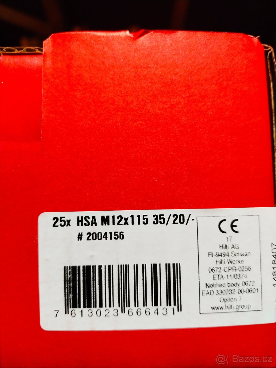 HILTI kotvy HSA M12 x 115 - 2