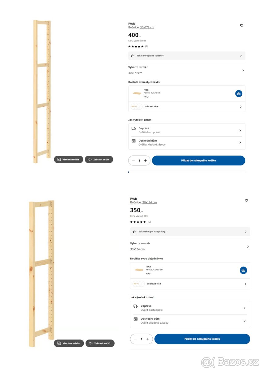 Ivar IKEA (regálový systém, různé komponenty) - 2