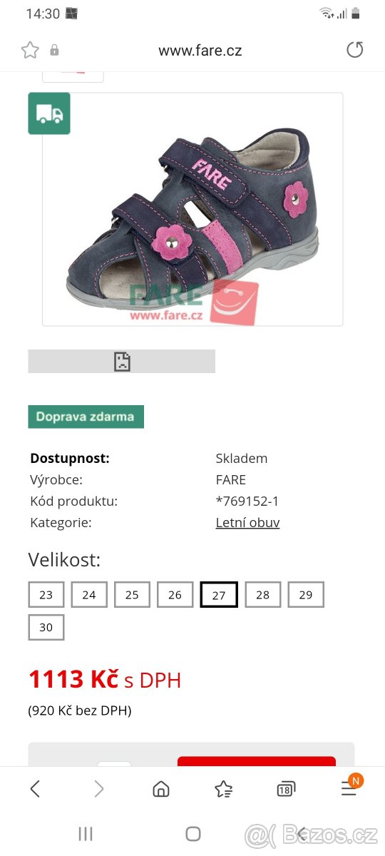 Sandály Fare NOVÉ - 2