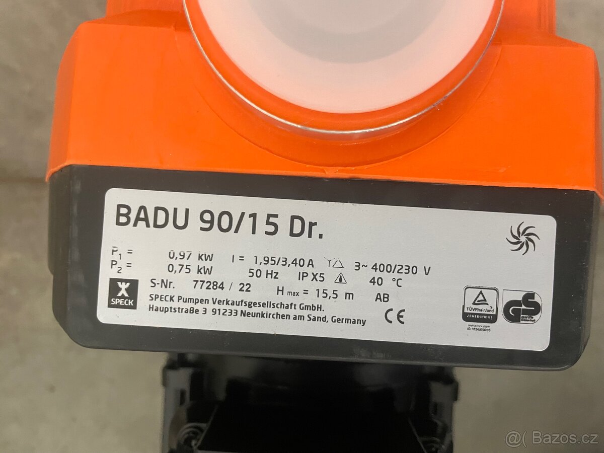 Bazénové čerpadlo Badu 90/15 - 15 m3/hod - 2