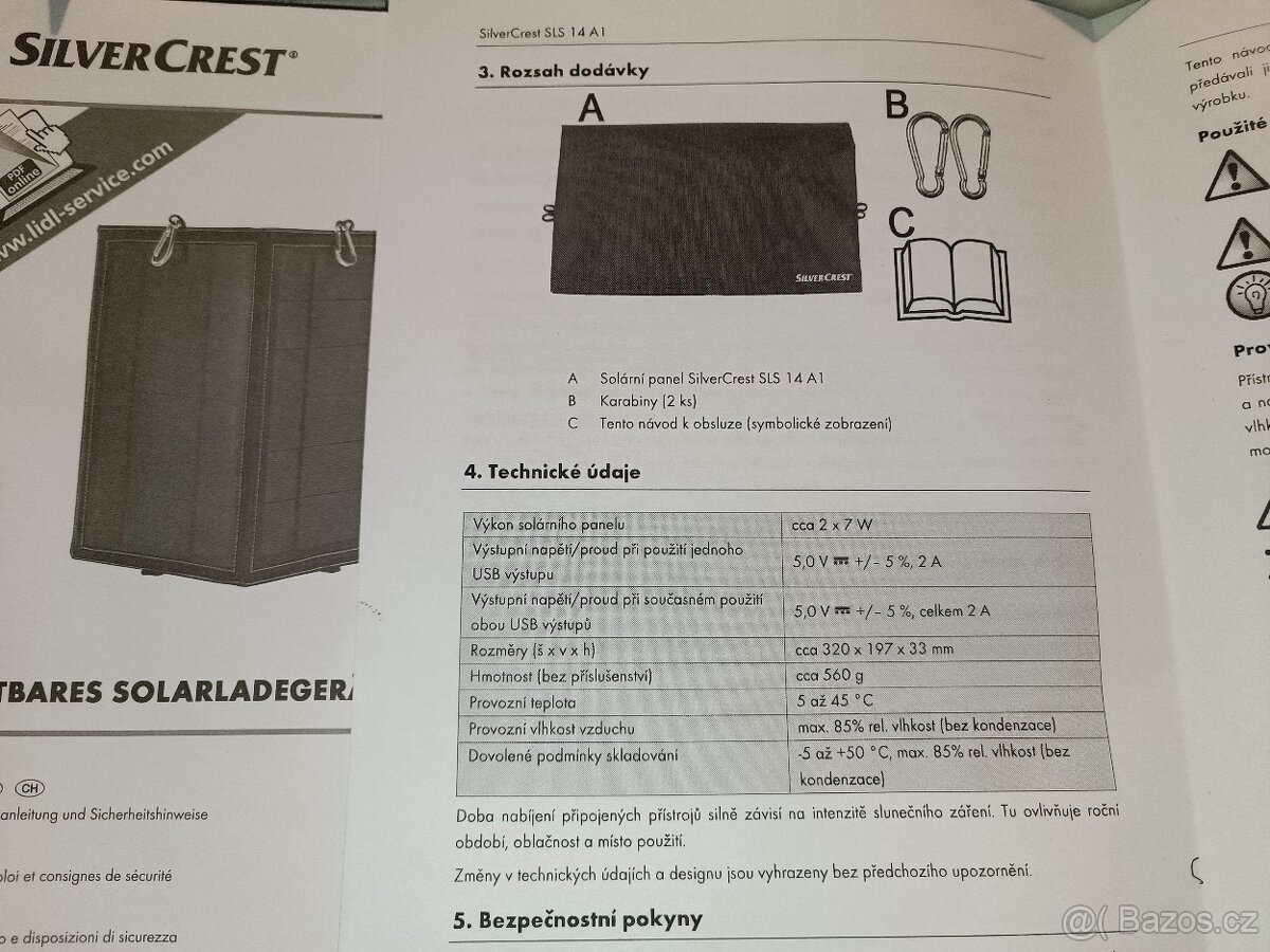Silvercrest solární panel USB nabíječka SLS 14 A1 - 2