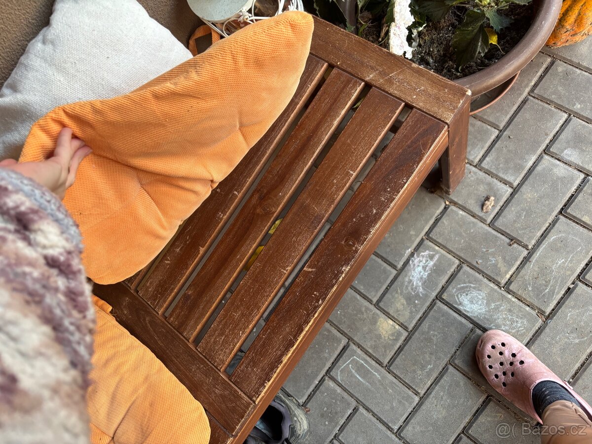 Dřevěná lavička lavice - 2