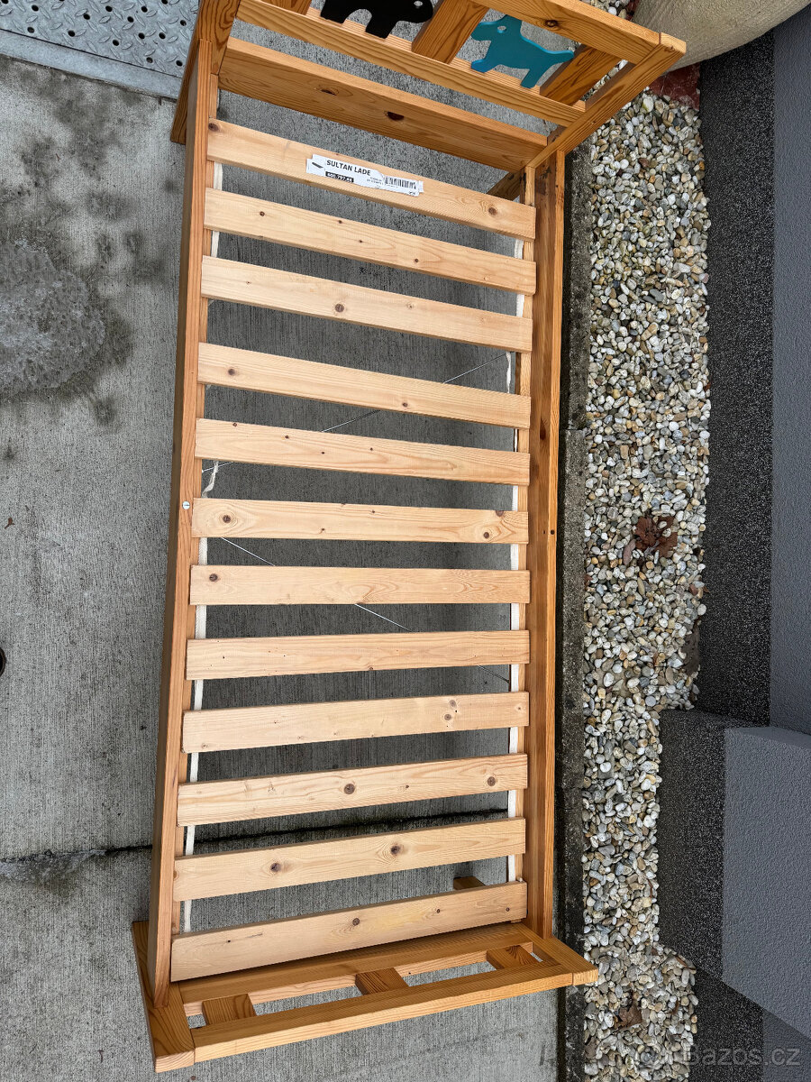 Dětská dřevěná postýlka Ikea Kritter + rošt Ikea Sultan Lade - 2