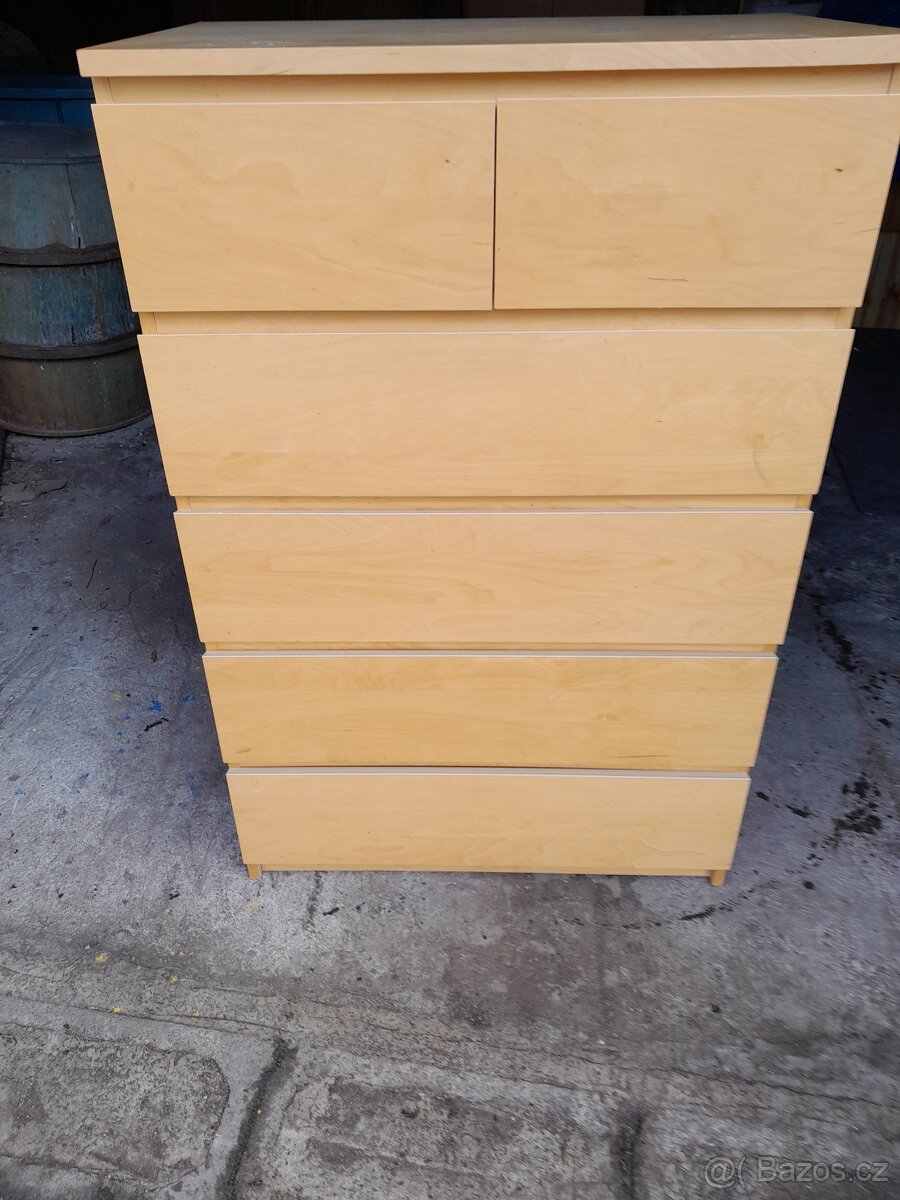 Ikea komoda Malm bříza 6 zásuvek - 2