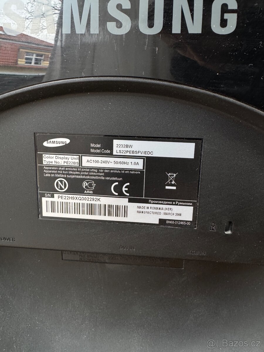 Monitor Samsung 2232BW, 22 palců - 2