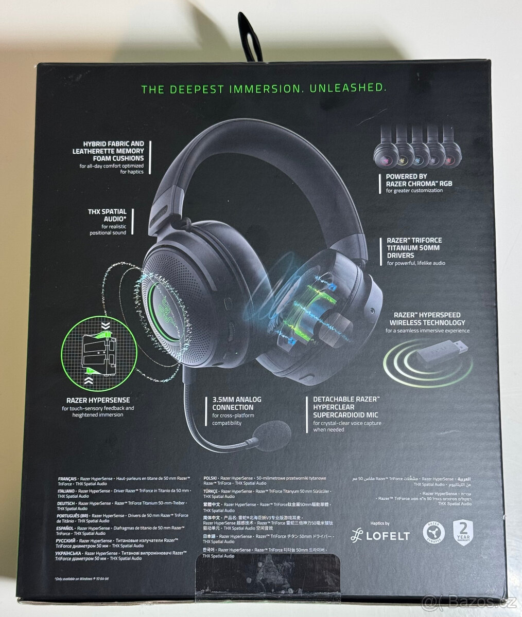 NOVÝ bezdrôtový herný headset Razer Kraken V3 Pro - 2